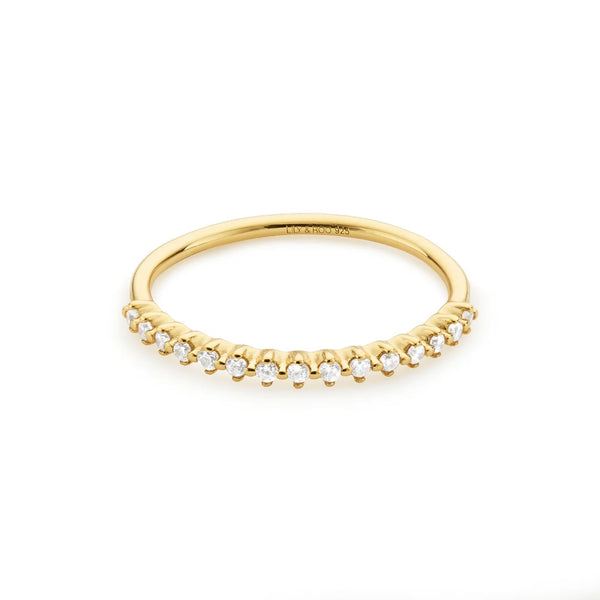 Gold Brilliant Diamond Style Half Eternity Ring