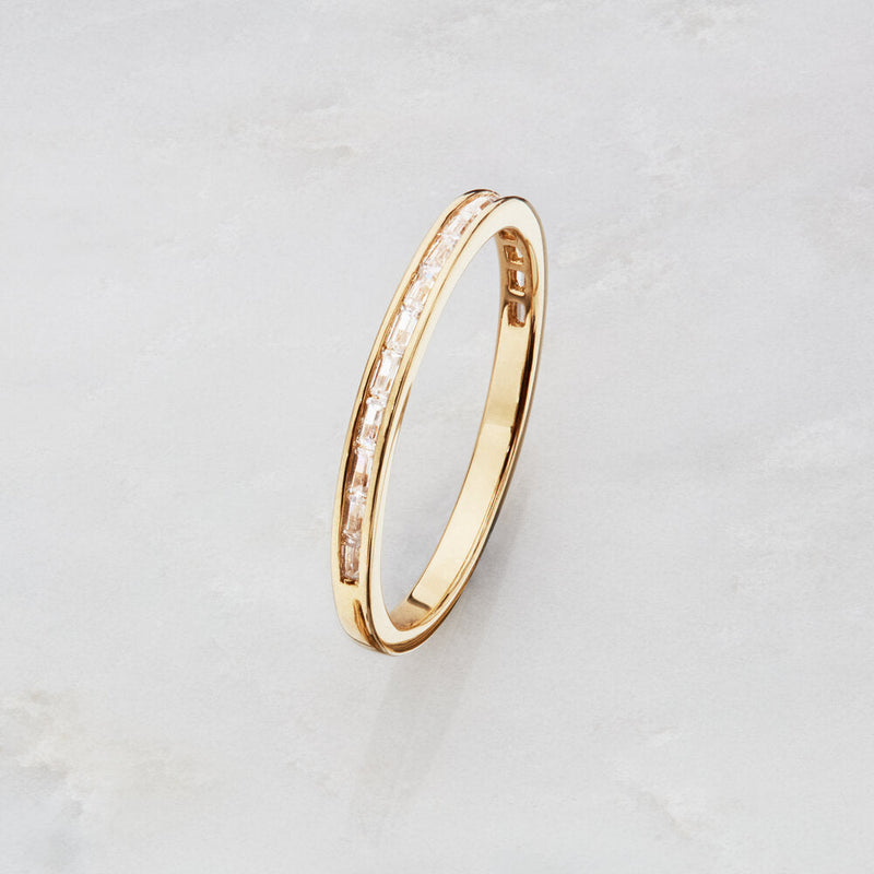 Gold Diamond Style Baguette Eternity Ring