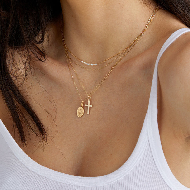 Solid Gold Cross Necklace