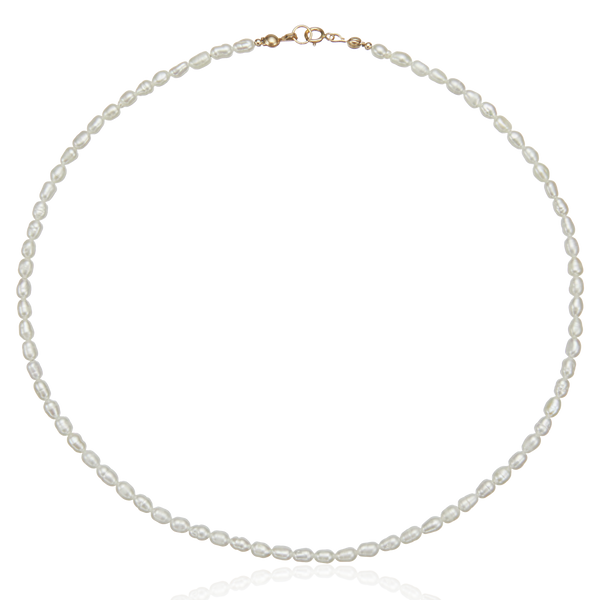 Gold Seed Pearl Choker