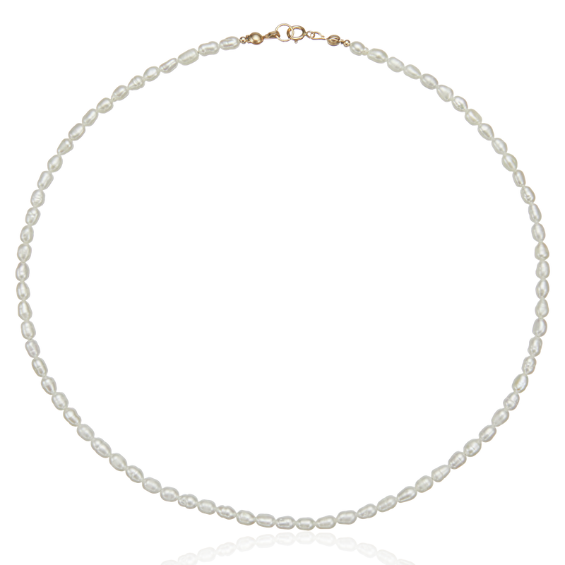 Gold Seed Pearl Choker