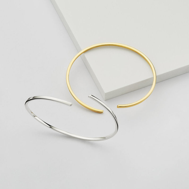 Gold Thin Spiral Bangle