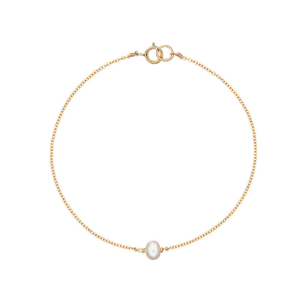 Gold Single Pearl Bracelet