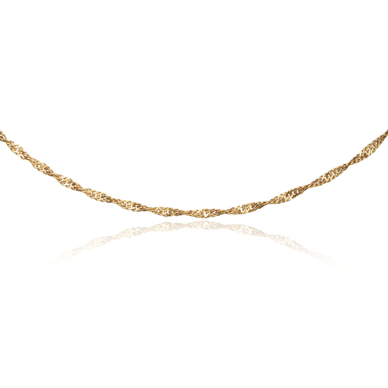 Gold Twisted Rope Chain Necklace