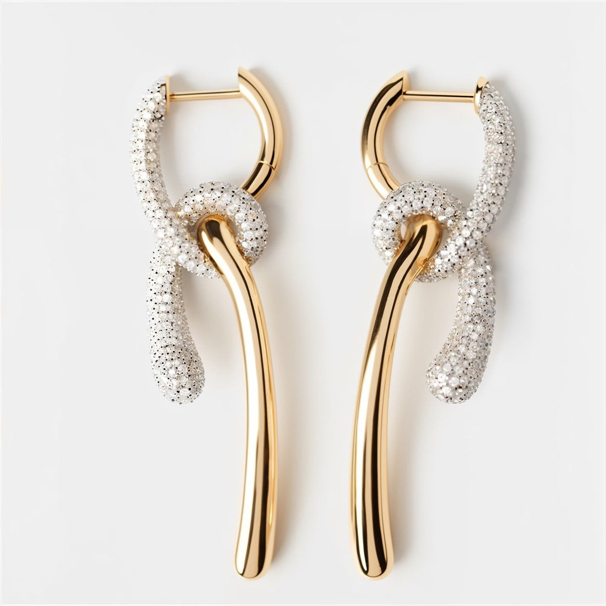 Helena’s Halo Crystal-Style Knotted Drop Earrings