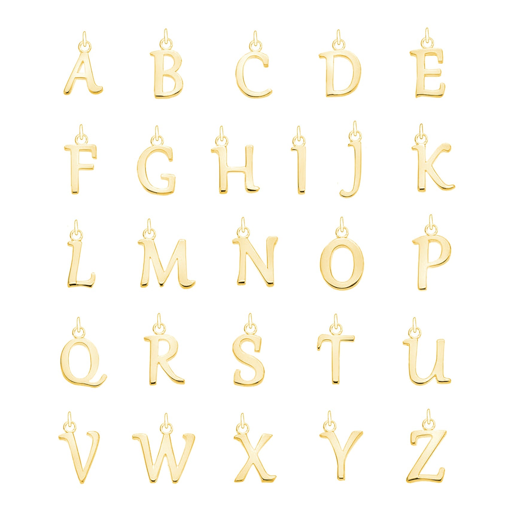 Gold-Tone Pearl-Style Initial Letter Bracelet