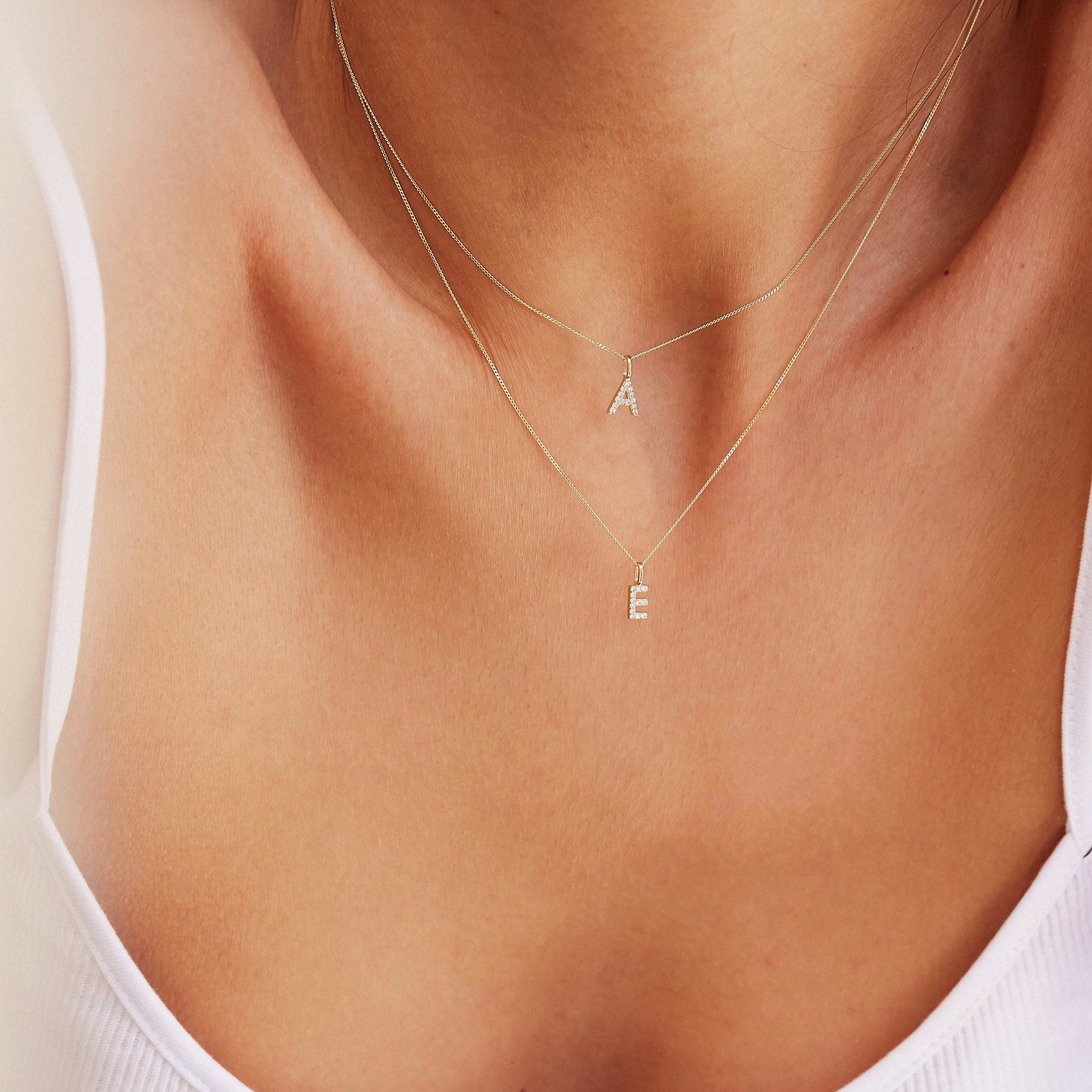 Gold-Tone Crystal-Style Individual Initial Charm