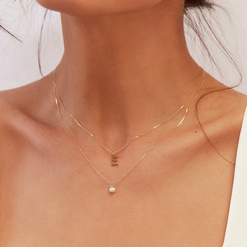 Rose Gold Single Pearl Necklace