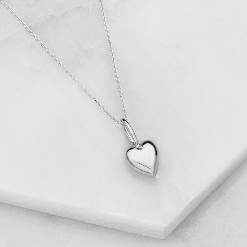 Silver Heart Pendant Necklace