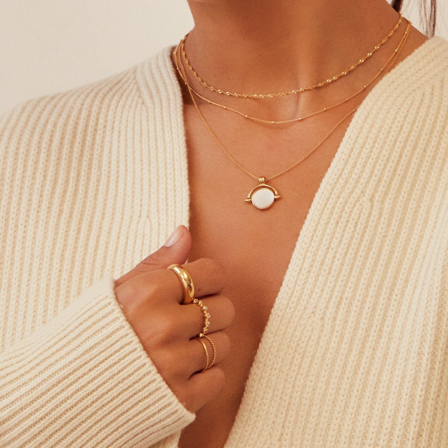Gold-Tone Plain Dome Ring