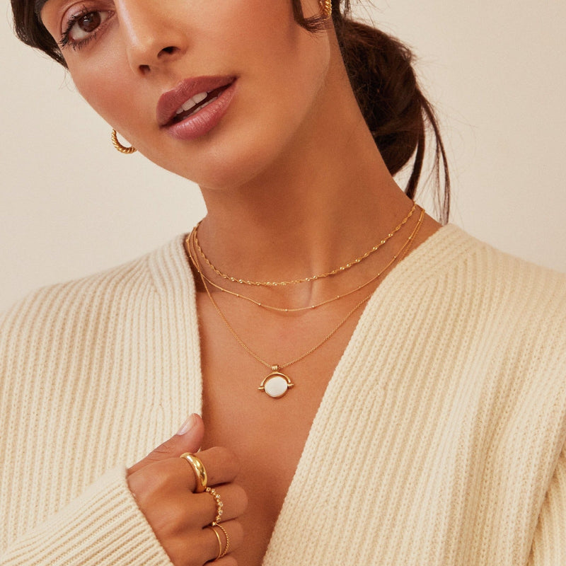 Gold Satellite Chain Necklace