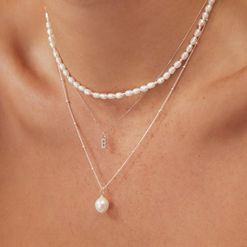 Silver Beaded Seed Pearl Choker