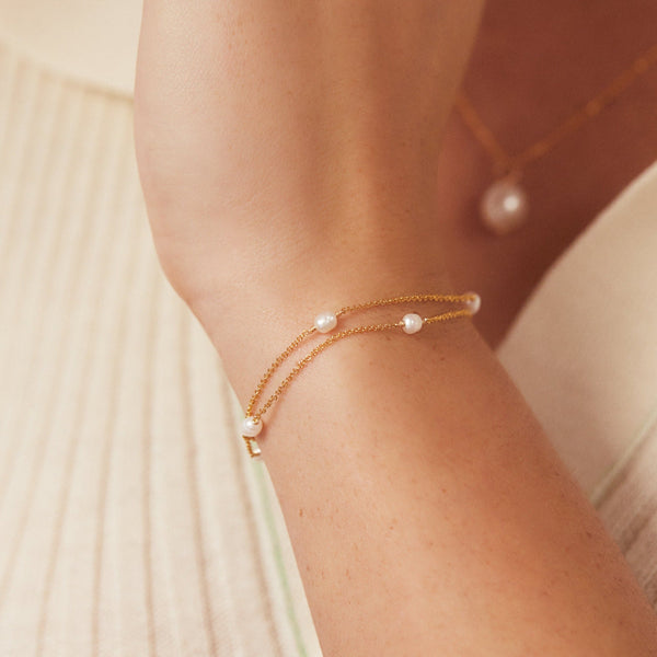 Gold Layered Seed Pearl Bracelet
