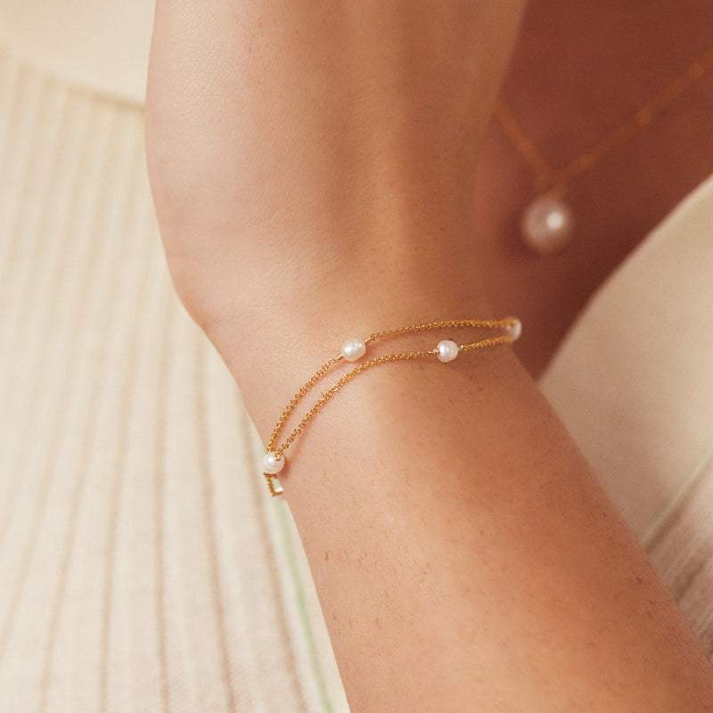 Gold Layered Seed Pearl Bracelet