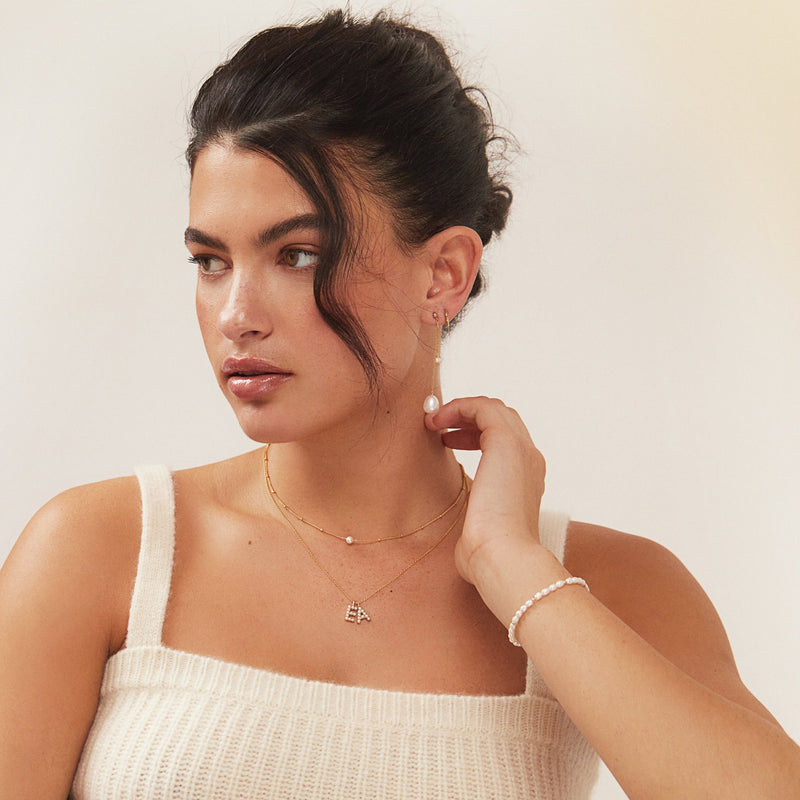 Silver Beaded Seed Pearl Bracelet