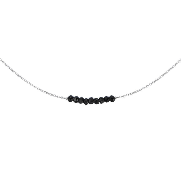 Silver Spinel Gemstone Cluster Choker