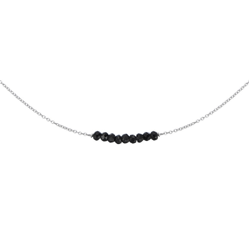 Silver Spinel Gemstone Cluster Choker