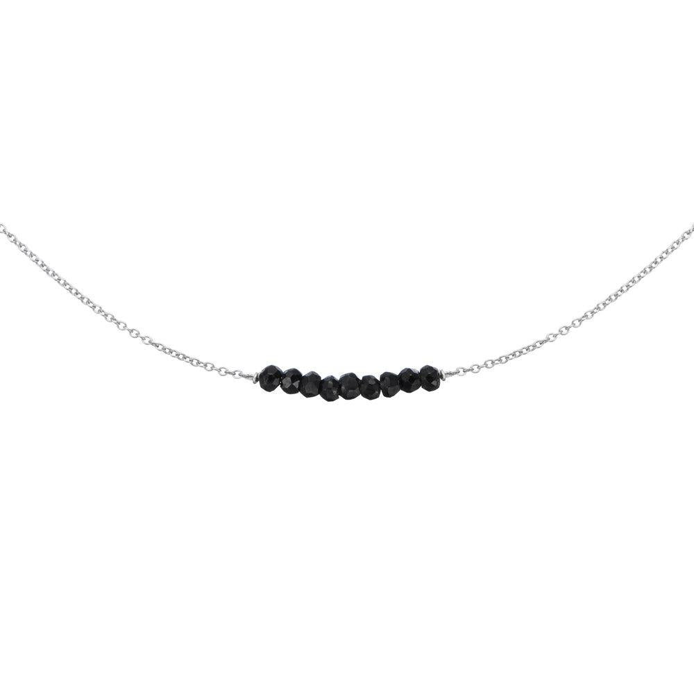 White Gold-Tone Crystal Cluster Choker