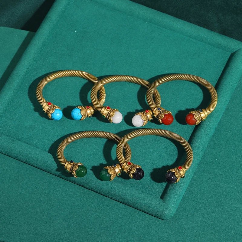 Mystic Talisman Crystal-Style Accent Cuff Bracelet