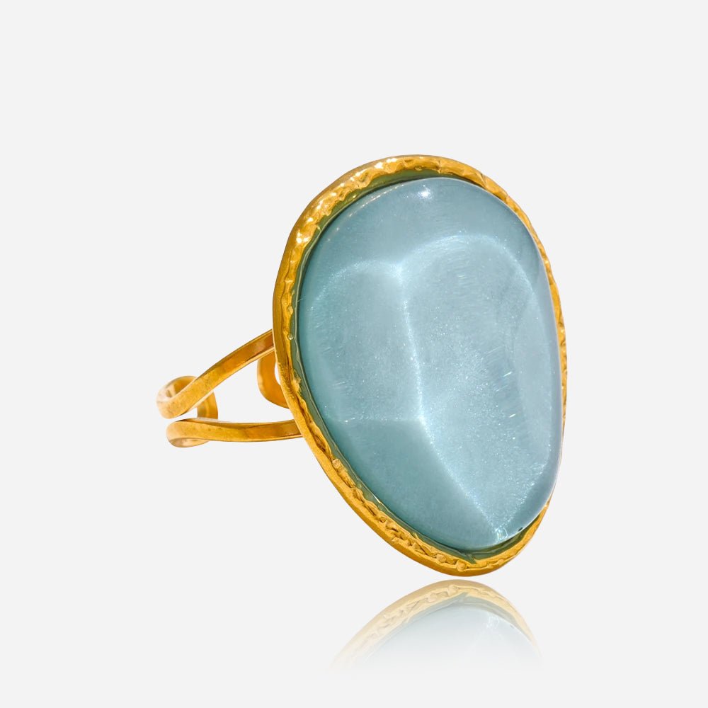 Pastel Muse Gold-Tone Open Statement Ring
