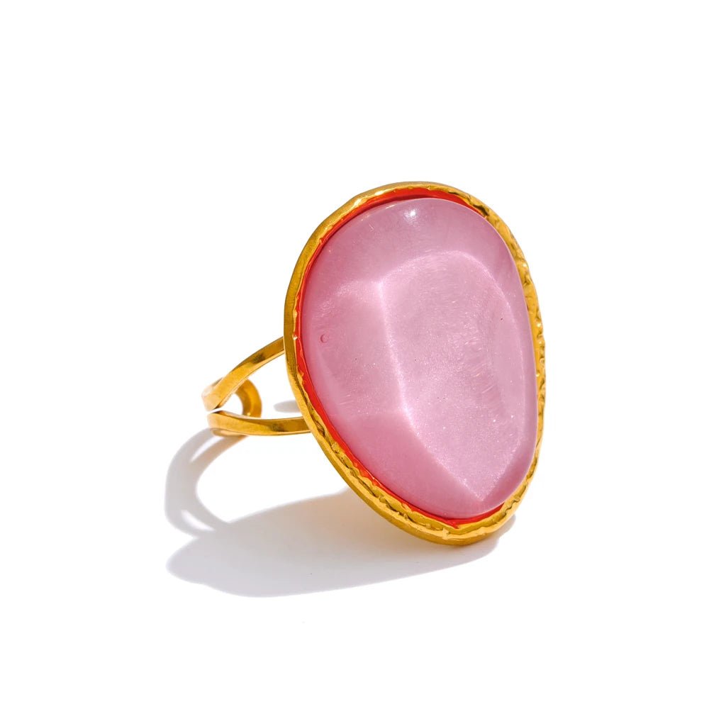 Pastel Muse Gold-Tone Open Statement Ring