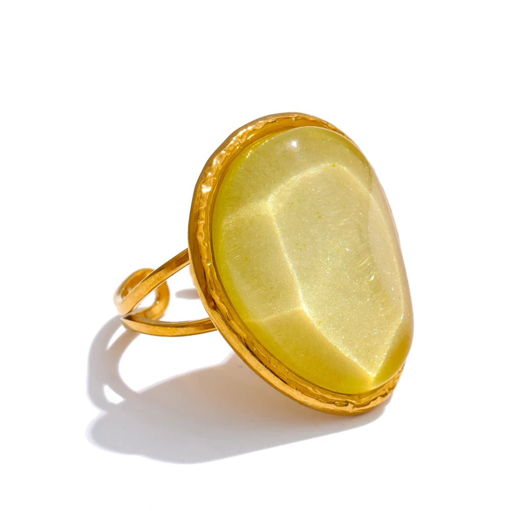 Pastel Muse Gold-Tone Open Statement Ring