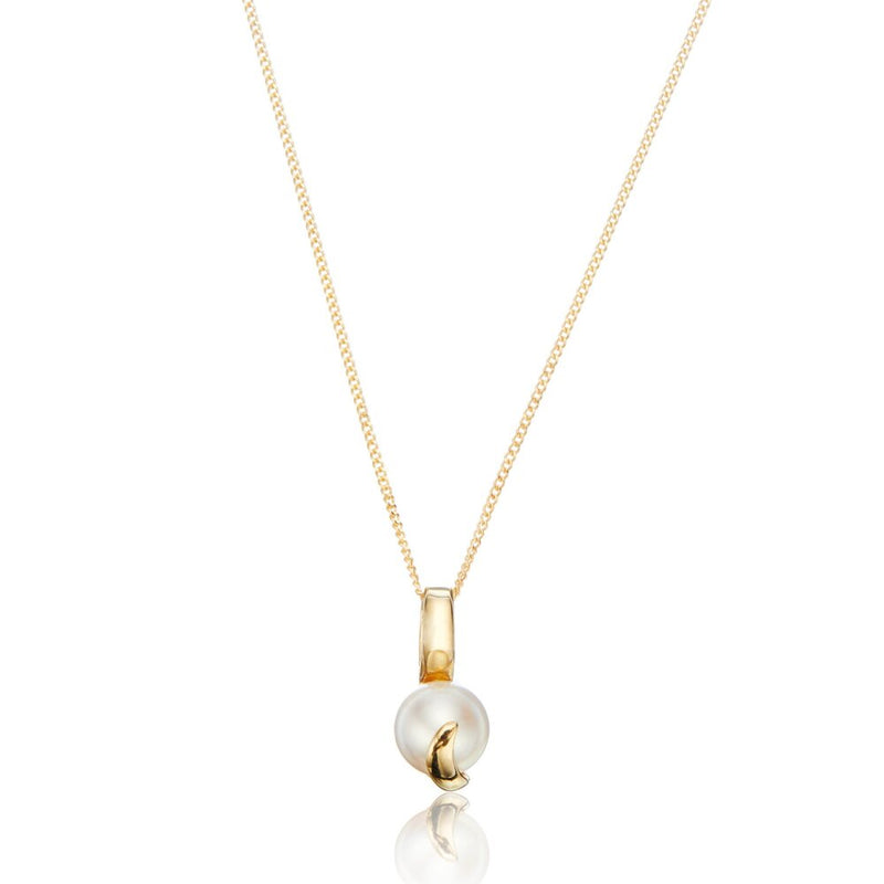 Solid Gold Pearl Necklace