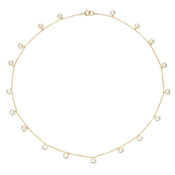 Gold Pearl Drop Choker