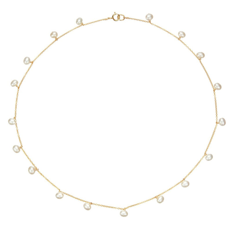 Gold Pearl Drop Choker