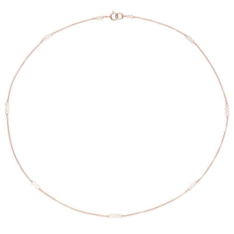 Rose Gold Mini Pearl Choker
