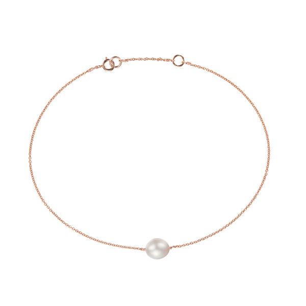 Rose Gold Large Pearl Anklet