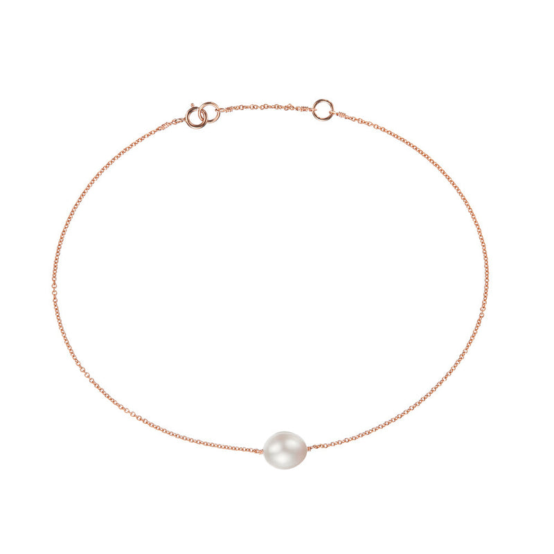Rose Gold Large Pearl Anklet