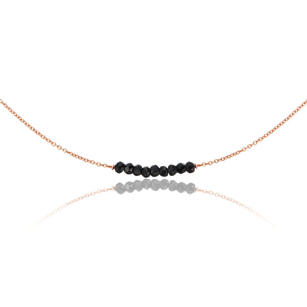 Rose Gold Spinel Gemstone Cluster Choker