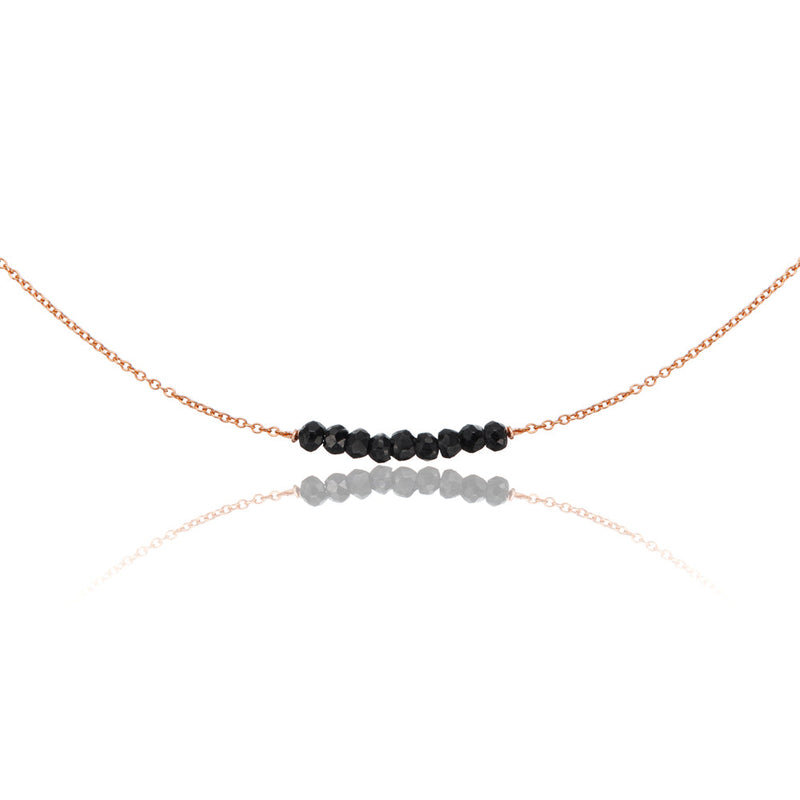 Rose Gold Spinel Gemstone Cluster Choker