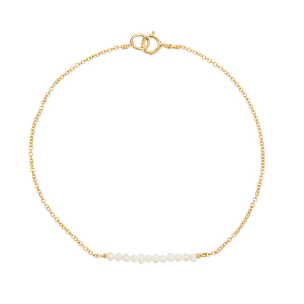 Gold Small Pearl Cluster Bracelet