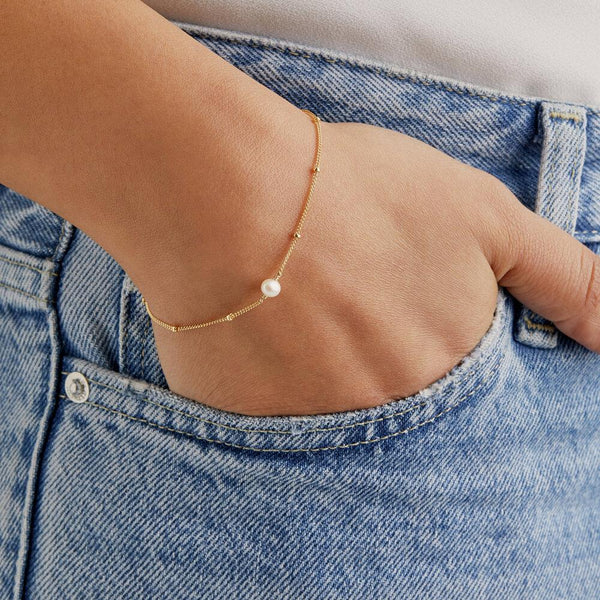 Rose Gold Satellite Pearl Bracelet