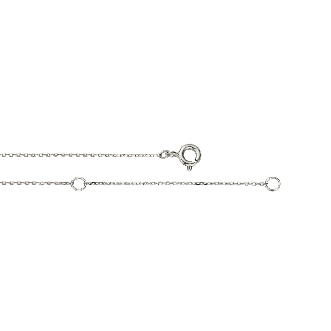 Silver-Tone Bar Necklace with Crystal-Style Accents