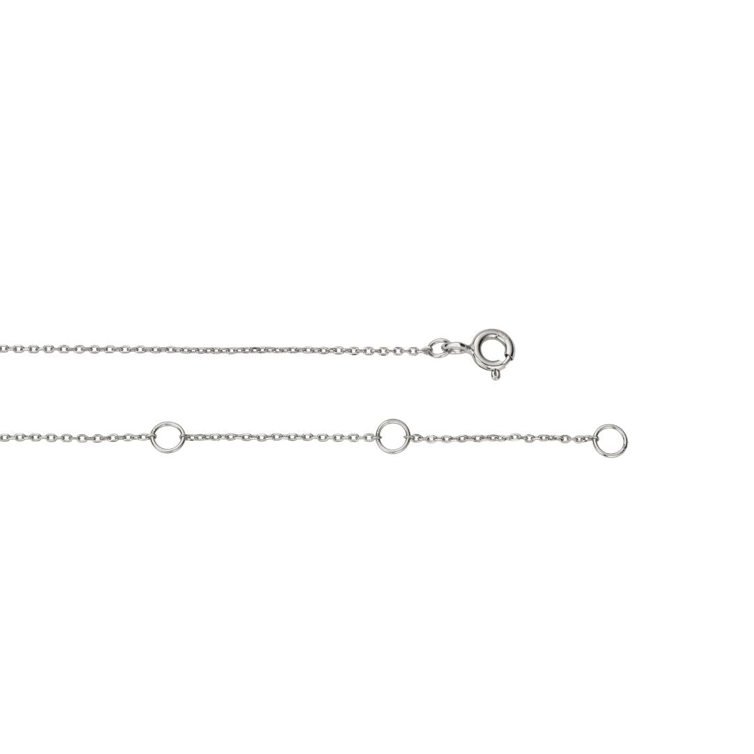 Silver-Tone Large Floating Crystal-Style Necklace