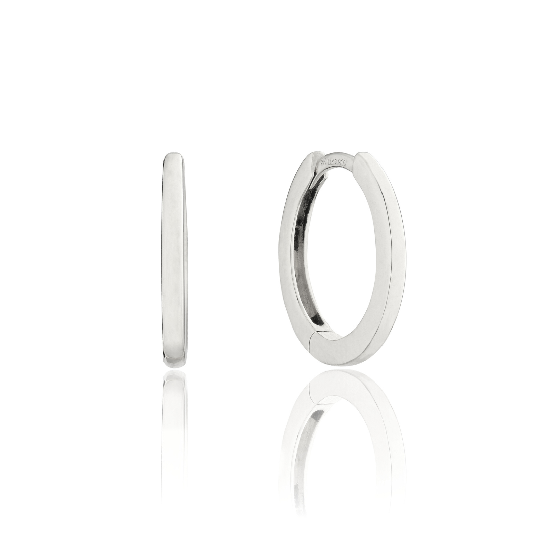 Silver-Tone Classic Huggie Hoop Earrings