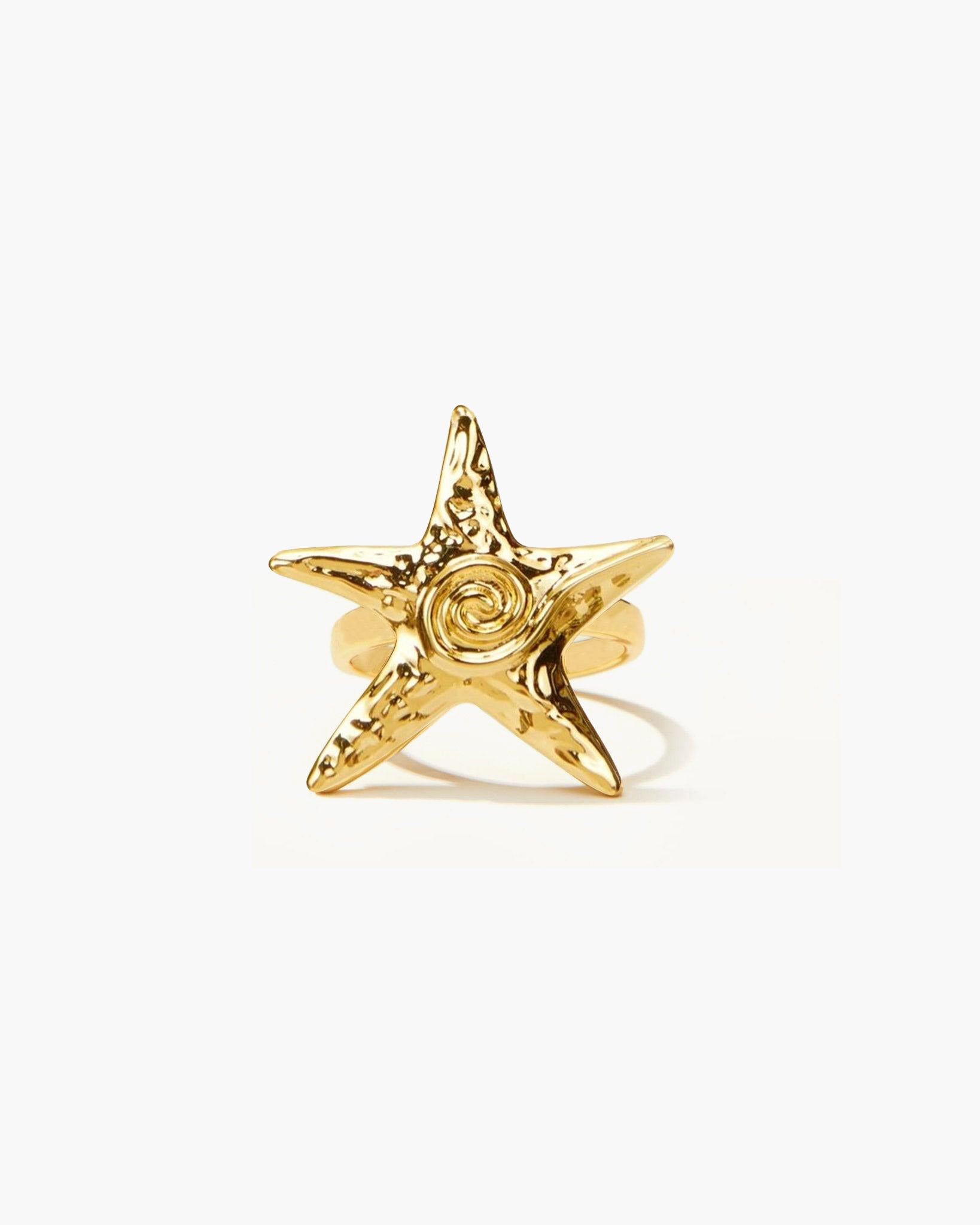 Starfish Ring in Silver-Tone