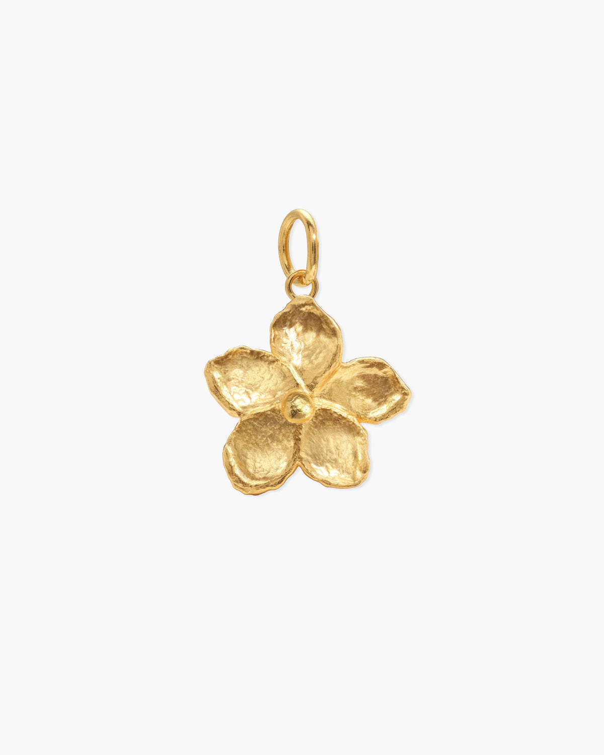 Textured Floral Pendant in Silver-Tone & Gold-Tone
