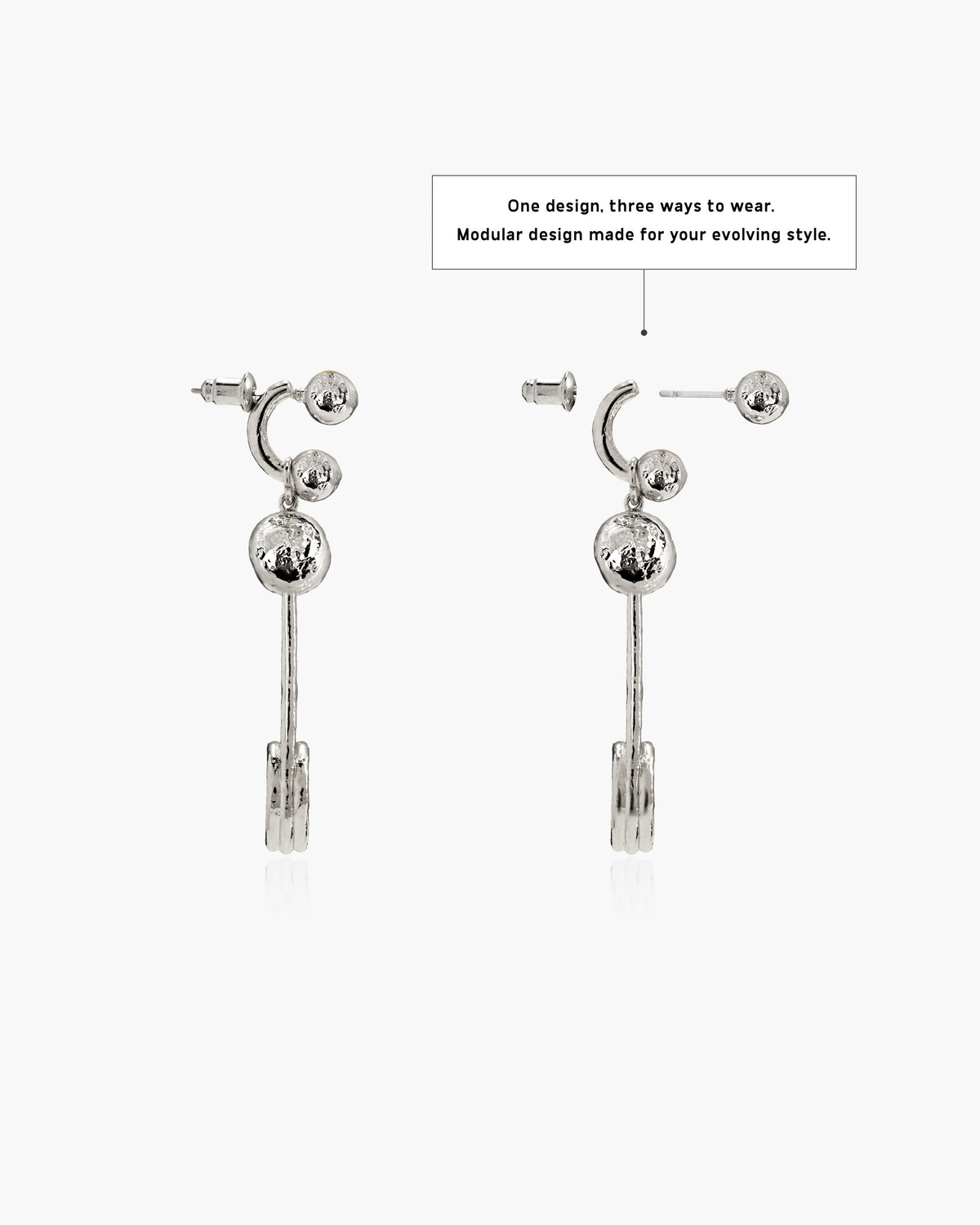 Trea Drop Earrings in Silver-Tone