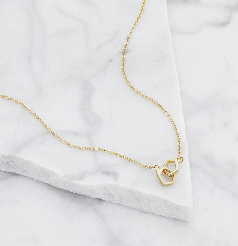 Solid Gold Love Link Necklace