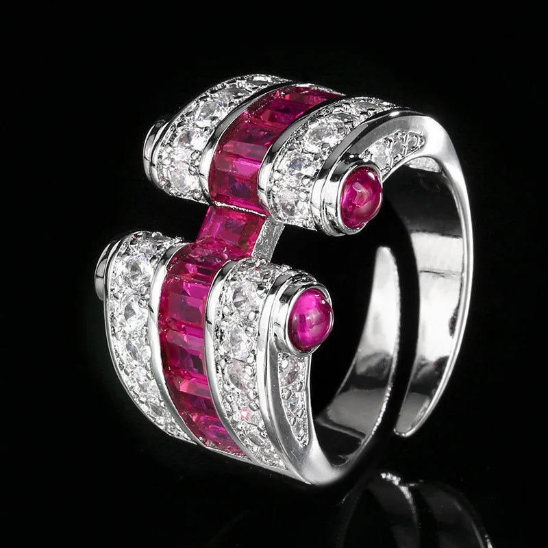 Midnight Gala Multicolor Crystal-Style Statement Earrings in Silver-Tone