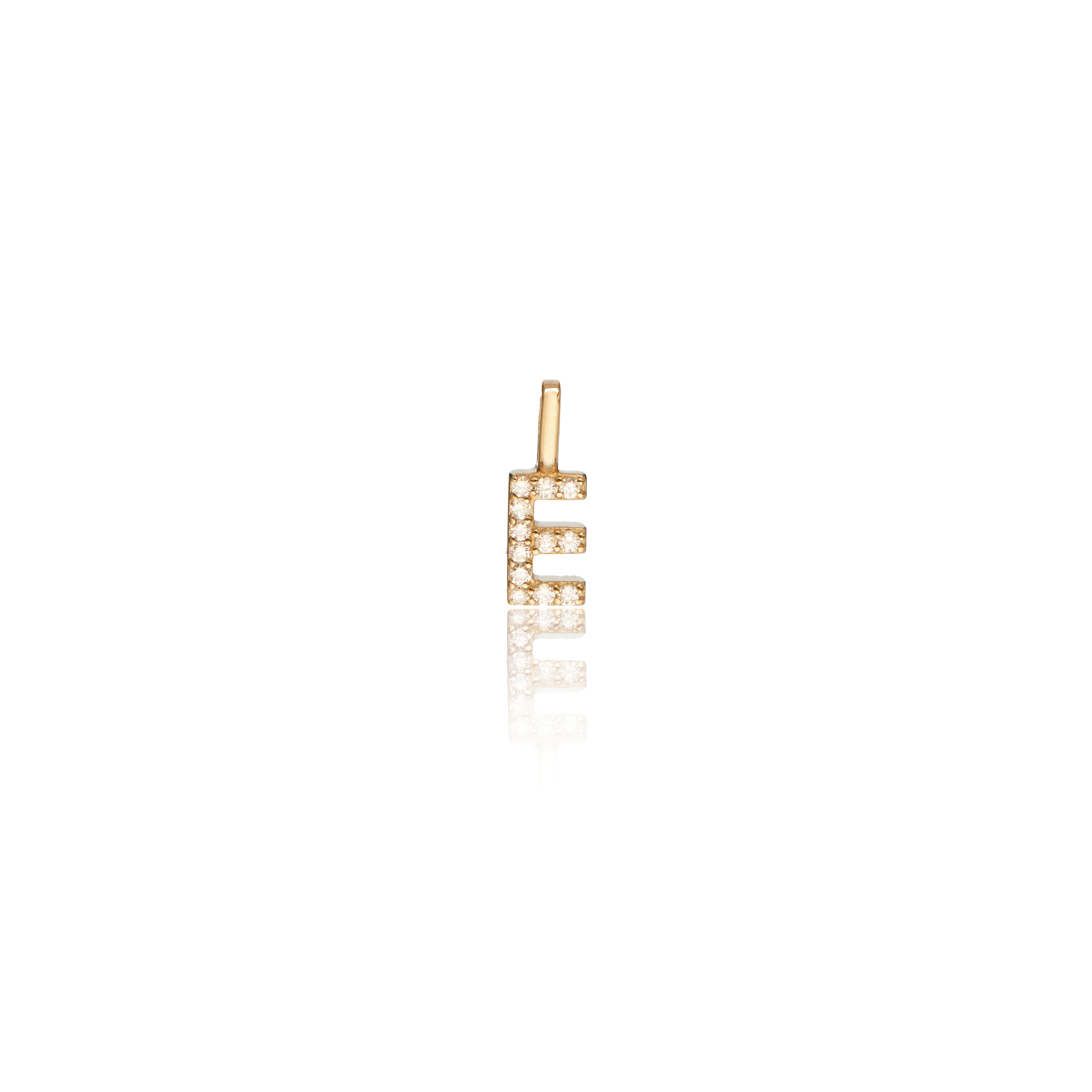 Gold-Tone Crystal-Style Individual Initial Charm