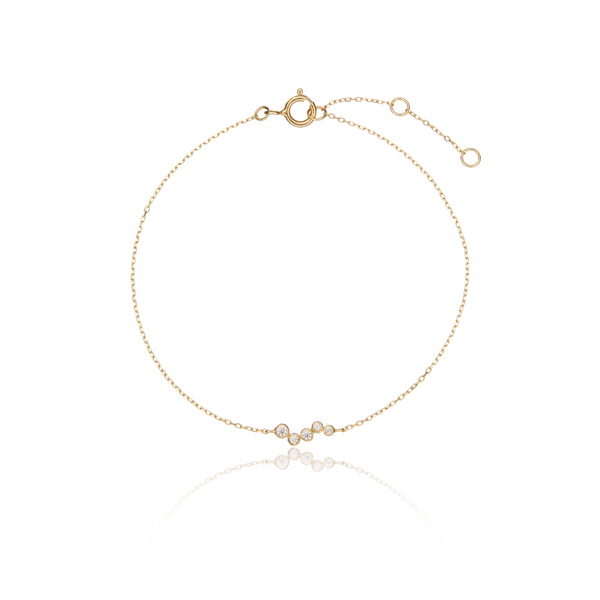 Gold Diamond Style Wave Bracelet