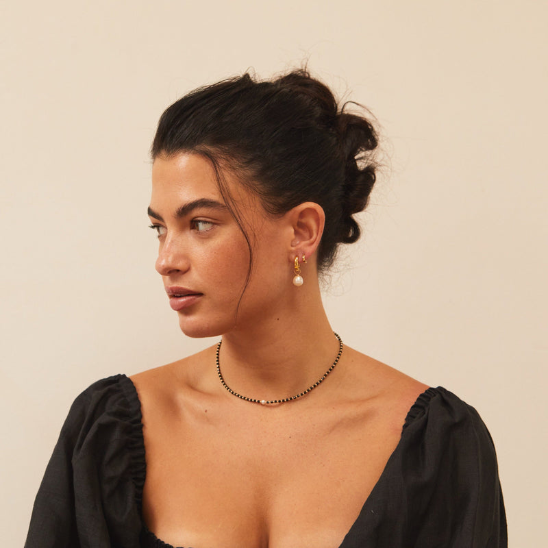 Silver Spinel Gemstone Choker