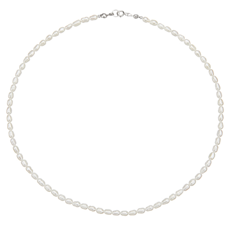 Silver Seed Pearl Choker